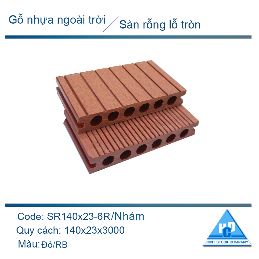 Sản rỗng lỗ tròn SR140x23-6R đỏ nhám