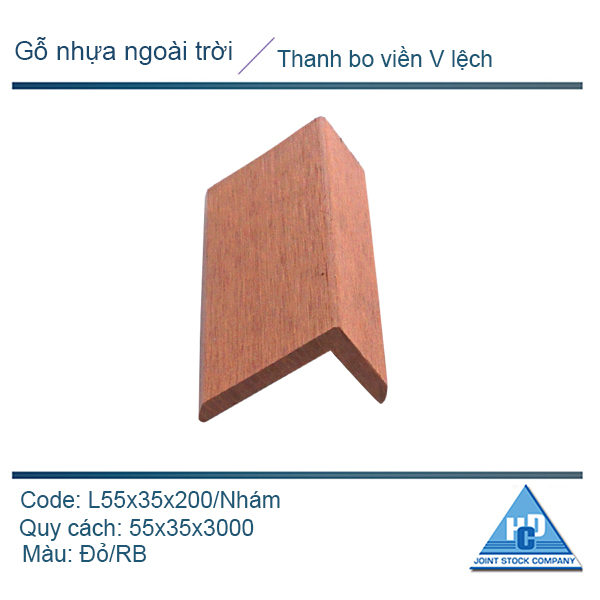 Thanh bo viền V lệch L55x35