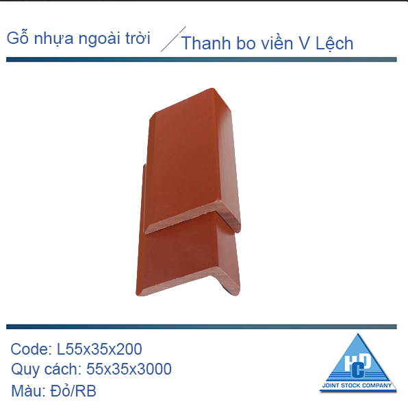 Thanh bo viền V lệch L55x35