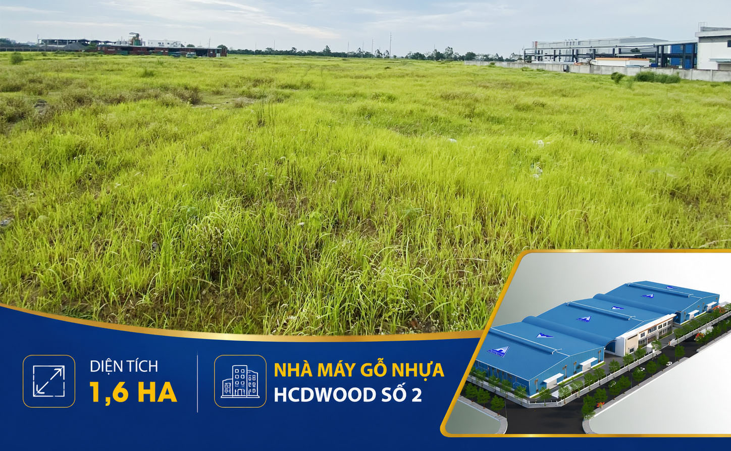 CỘT MỐC CHIẾN LƯỢC: HCDWOOD NHẬN BÀN GIAO 1,6 HA ĐẤT CHO DỰ ÁN NHÀ MÁY SỐ 2 - VỐN ĐẦU TƯ DỰ KIẾN 350 TỶ ĐỒNG