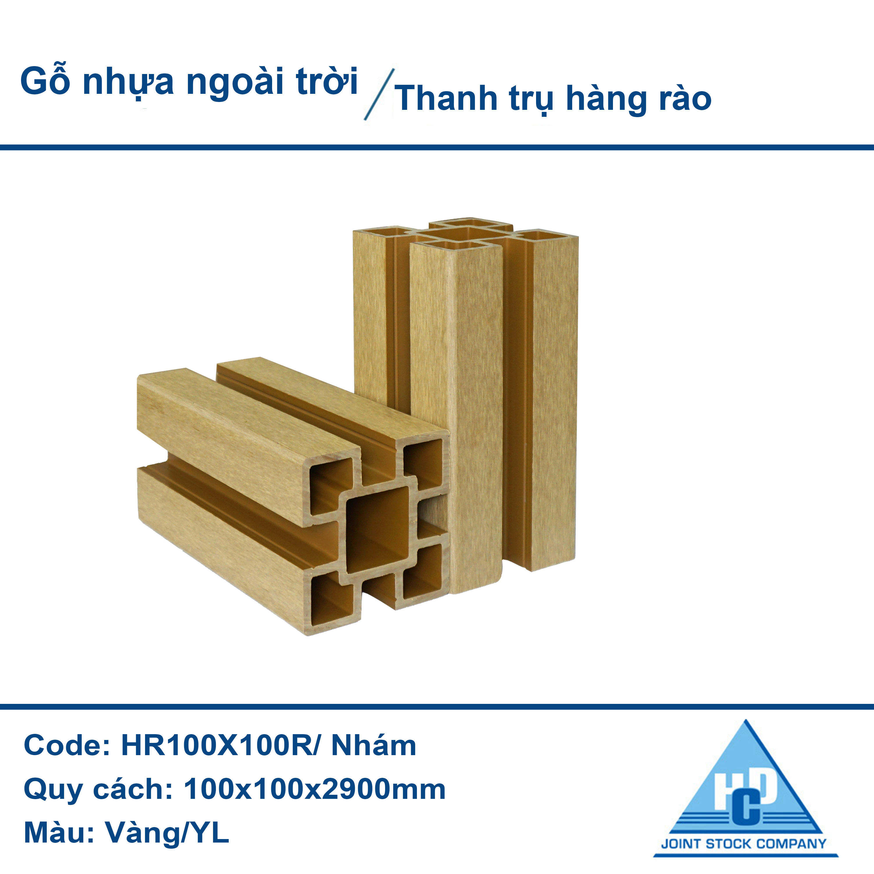  Thanh trụ hàng rào màu vàng nhám