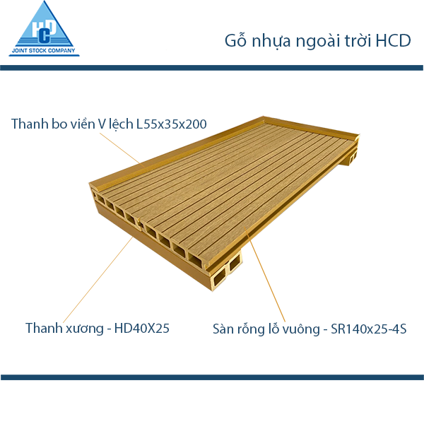 Mẫu thi công gỗ nhựa ngoài trời HCD